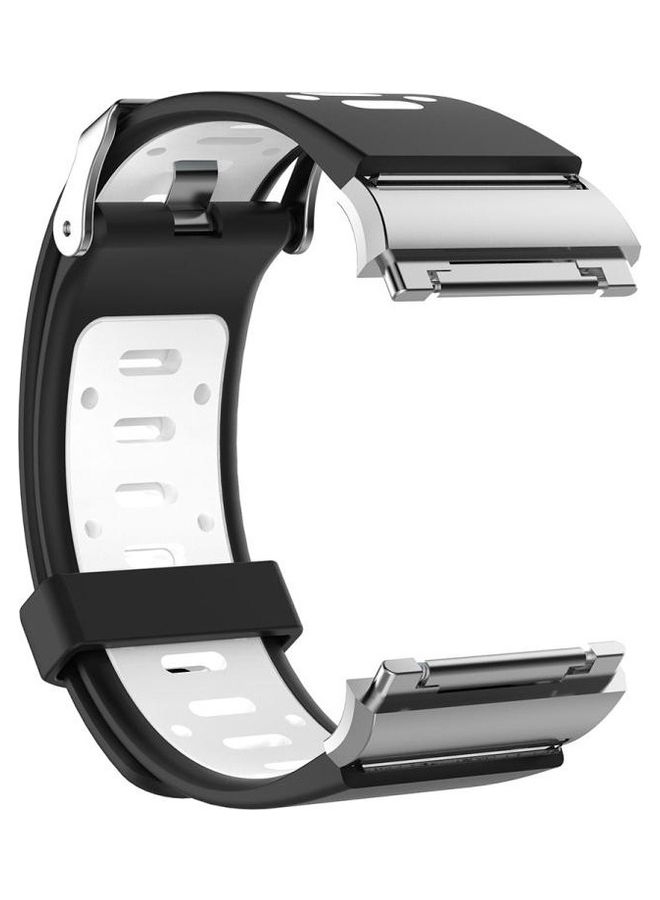 BGM Silicone Replacement Wrist Strap Watchband with Buckle & Connector For Fitbit Ionic Black - Image 2