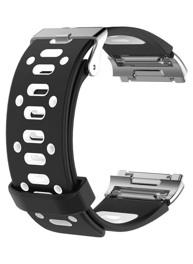 BGM Silicone Replacement Wrist Strap Watchband with Buckle & Connector For Fitbit Ionic Black - Image 1