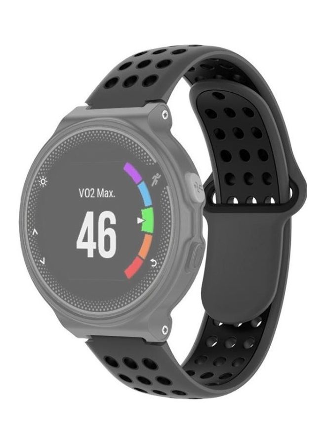 BGM Canvas Watch Strap For Garmin Forerunner 220 / 230 / 235 / 630 / 620 / 735 Black  - Image 1