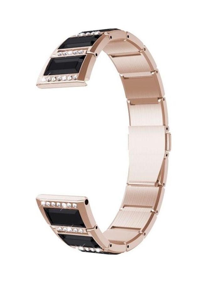 BGM Stainless Steel Diamond Encrusted Replacement Watchbands For Samsung Galaxy Watch 3 45mm Gold - Image 1