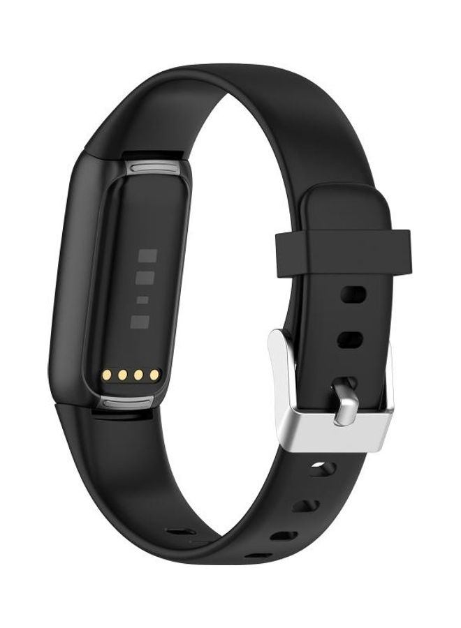 BGM Luxe Silicone Replacement Strap Watchband For Fitbit Black - Image 5