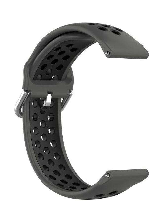 BGM Sport Two-color Silicone Replacement Strap Watchband For Huawei Watch 3 / 3 Pro 22mm Black - Image 3