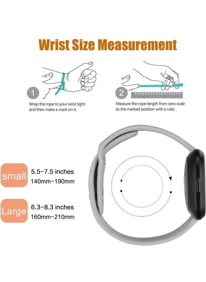 BGM Lite Silicone Replacement Strap Watchband For Fitbit Versa 2 / Fitbit Versa / Fitbit Versa Black - Image 5