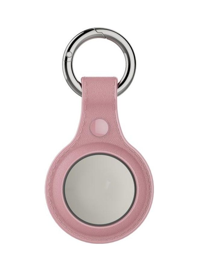 BGM - Shockproof Anti-Scratch Litchi Texture Silicone Protective Case Cover for Apple AirTag Pink - Image 1
