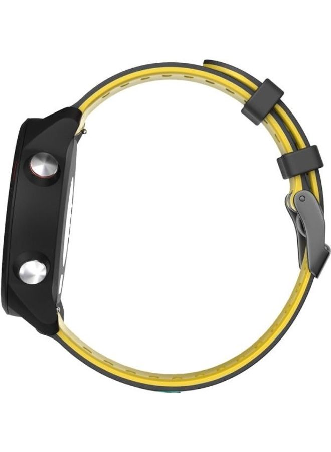 BGM Universal Two-Colour Silicone Replacement Strap Watchband 20mm For Garmin Vivoactive 3 / Venu Black/Yellow - Image 4