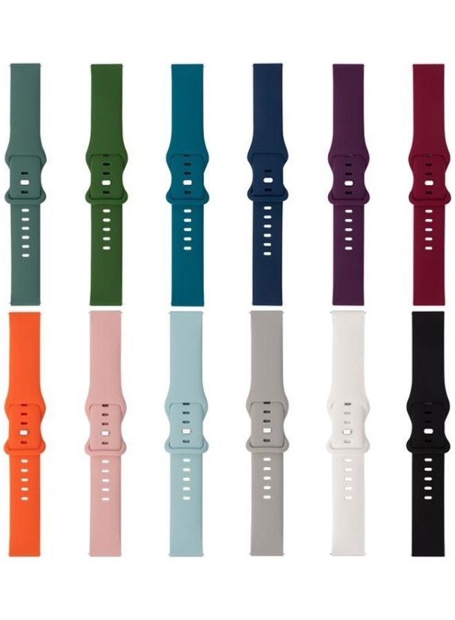 BGM 8 buckle Silicone Replacement Strap Watchband For Huawei Watch GT 2e 46mm Purple - Image 2