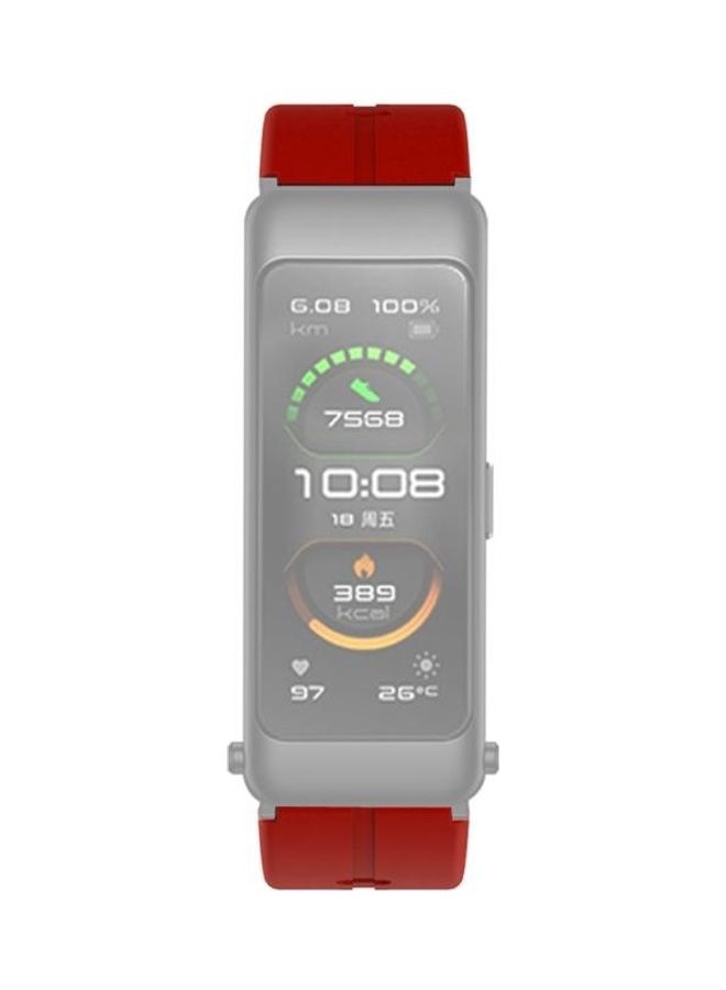 BGM Silicone Replacement Strap Watchband For Huawei TalkBand B6 Red - Image 3