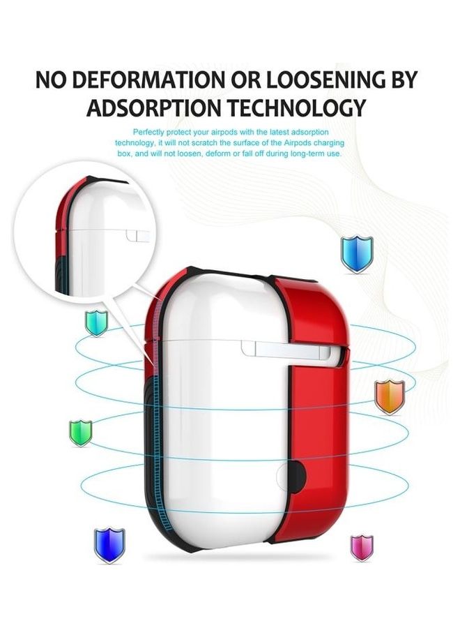 BGM - Varnished PC Bluetooth Earphones Case Anti-lost Storage Bag for Apple AirPods 1/2 Red - Image 1