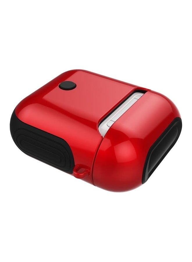 BGM - Varnished PC Bluetooth Earphones Case Anti-lost Storage Bag for Apple AirPods 1/2 Red - Image 1