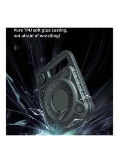 BGM Punk Armor Anti-Scratch Shockproof TPU Protective Cover Case with Keychain Hook Loop for Apple AirTag Red  - Image 4