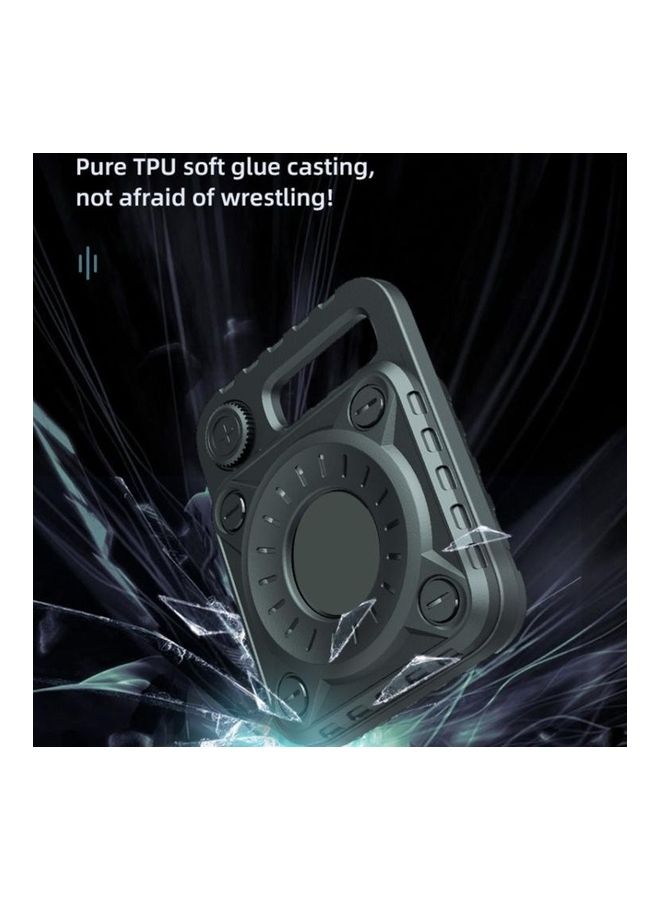 BGM - Punk Armor Anti-Scratch Shockproof TPU Protective Cover Case with Keychain Hook Loop for Apple AirTag Red - Image 1