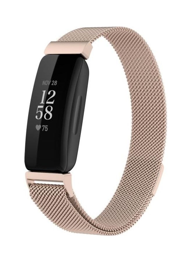 BGM - Milanese Replacement Wrist Strap Watchband For Fitbit Inspire 2 Gold - Image 1