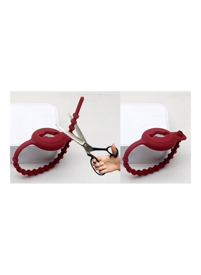 BGM - Drawstring Type Luminous Silicone Protective Case for Apple AirTag Red - Image 1