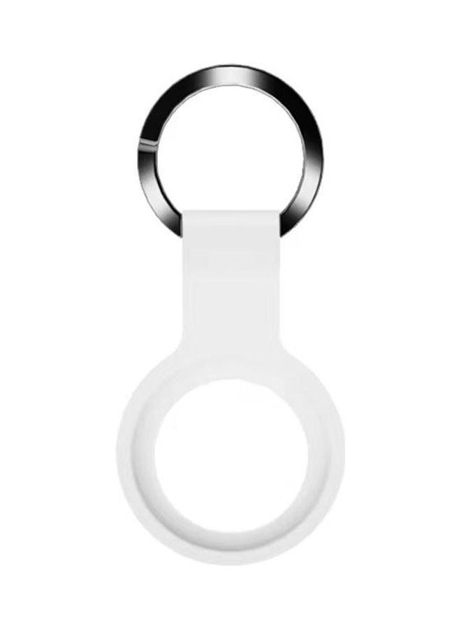 BGM Mutural Liquid Silicone Protective Case with Key Ring for Apple AirTag White - Image 1