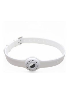 BGM Pet Collar Anti-Scratch Shockproof Silicone Protective Cover Case For Apple AirTag White  - Image 1