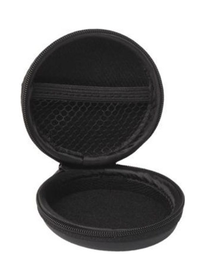 BGM Circular Carrying Bag Box for Headphone/Earphone Black - Image 2