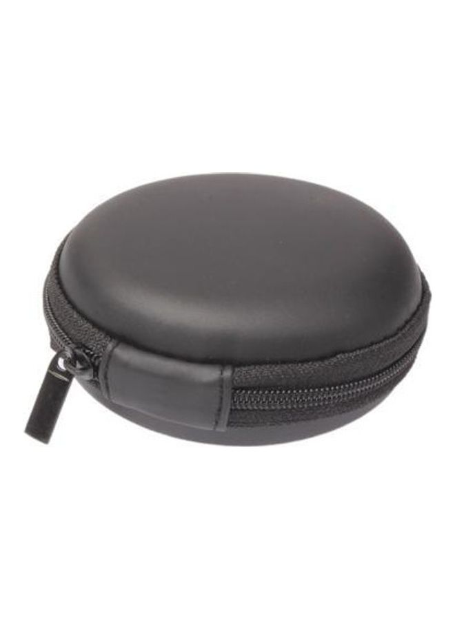 BGM Circular Carrying Bag Box for Headphone/Earphone Black - Image 3