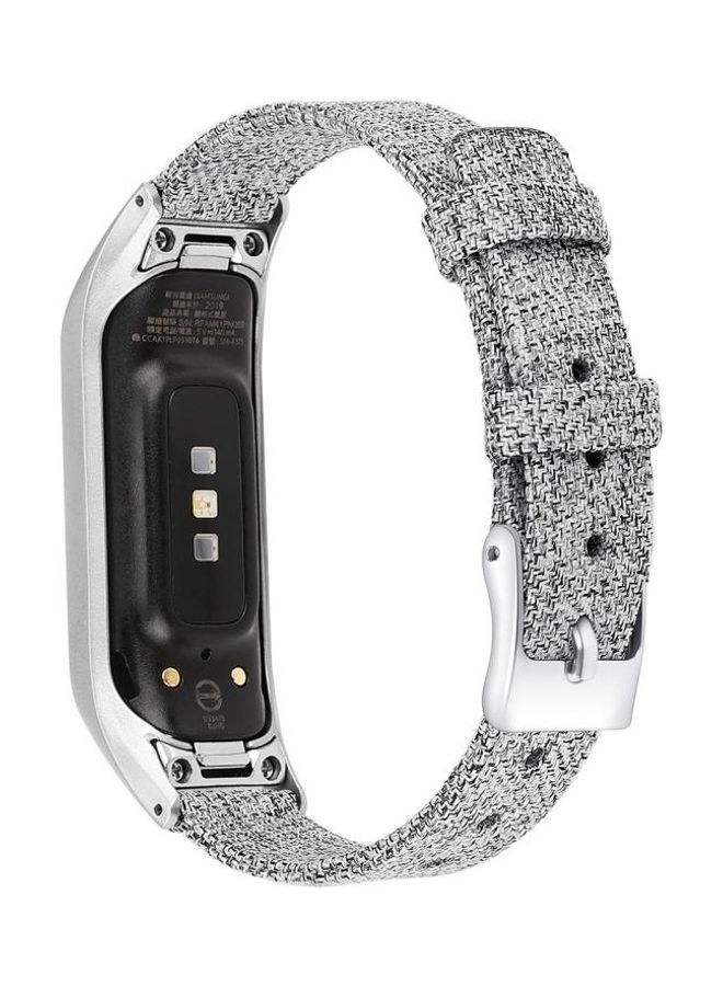 BGM Stainless Steel Canvas Strap For Samsung Galaxy Fit Black - Image 1