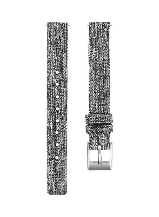 BGM Stainless Steel Canvas Strap For Samsung Galaxy Fit Black - Image 3