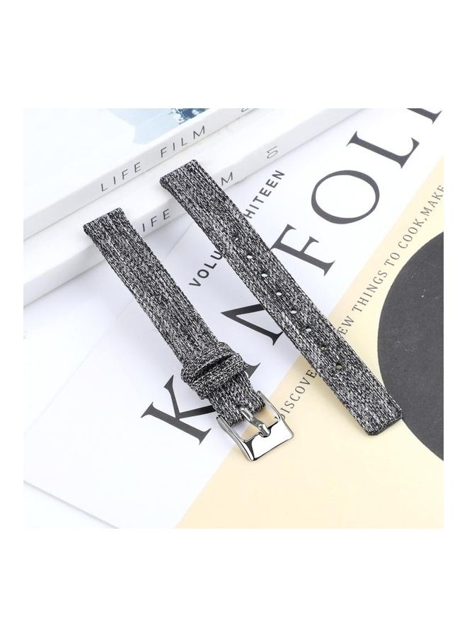 BGM Stainless Steel Canvas Strap For Samsung Galaxy Fit Black - Image 4