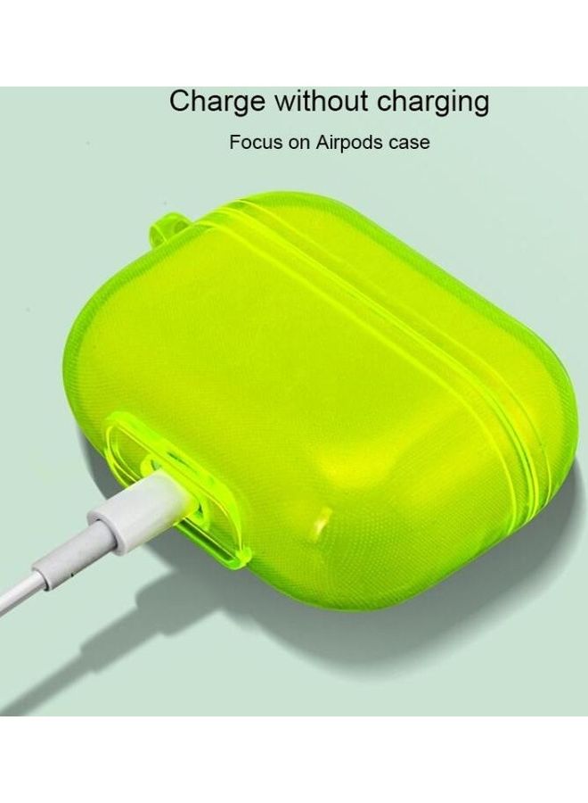 BGM Simple Fluorescent Solid Color Earphone Protective Sleeve For Apple AirPods pro3 Clear - Image 4