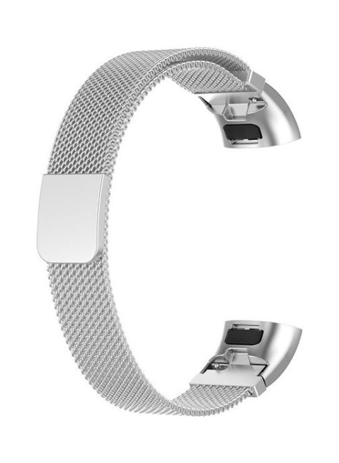 BGM - For  Huawei Band 3 And 4 Pro Milanese Strap Silver - Image 1