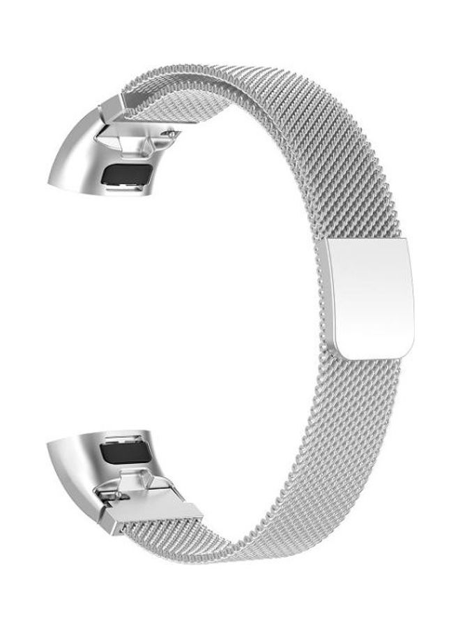 BGM - For  Huawei Band 3 And 4 Pro Milanese Strap Silver - Image 1