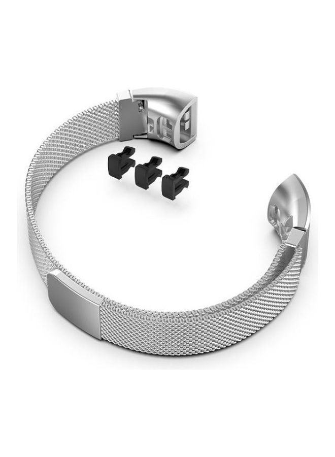 BGM - For  Huawei Band 3 And 4 Pro Milanese Strap Silver - Image 1