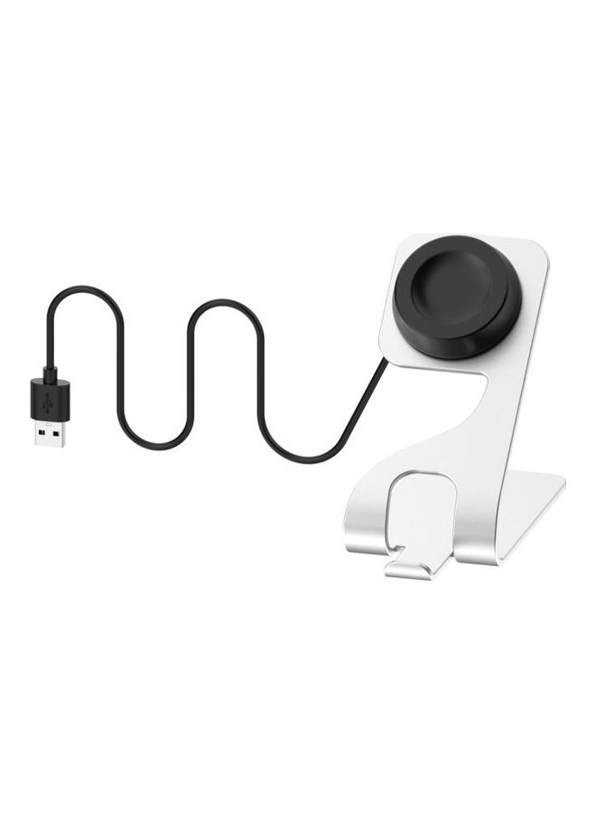 BGM For Huawei Watch 3 And 3 Pro Universal Metal Magnetic Charger Holder Silver - Image 2