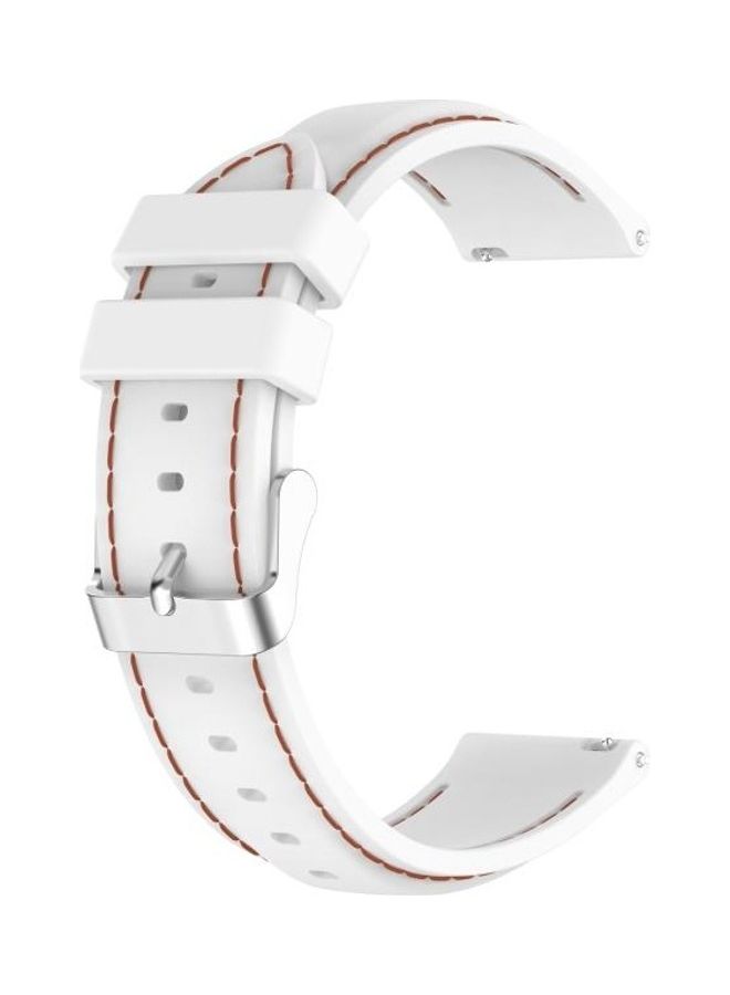 BGM Silicone Replacement Strap Watchband For Samsung Galaxy Watch 3 41mm, Active2, Gear Sport 20mm White - Image 1