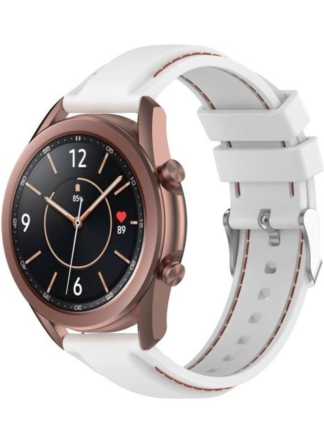 BGM Silicone Replacement Strap Watchband For Samsung Galaxy Watch 3 41mm, Active2, Gear Sport 20mm White - Image 4