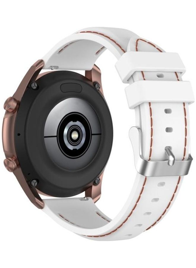 BGM Silicone Replacement Strap Watchband For Samsung Galaxy Watch 3 41mm, Active2, Gear Sport 20mm White - Image 5