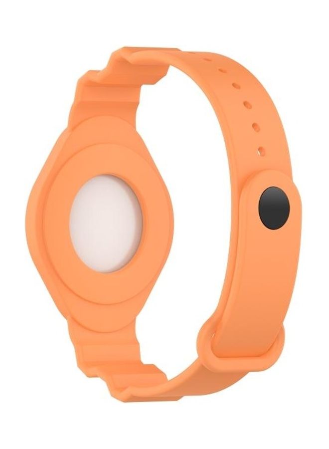 BGM Armor Silicone Strap Watchband for Apple AirTag Orange - Image 4