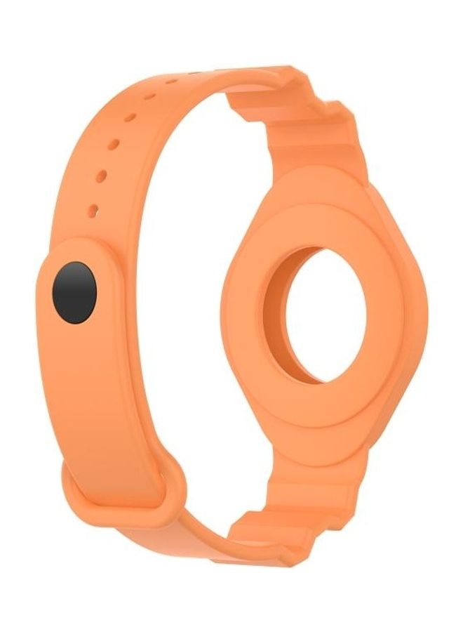 BGM Armor Silicone Strap Watchband for Apple AirTag Orange - Image 5