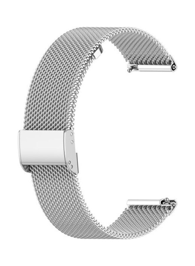 BGM For Huawei GT/GT2 46mm/ Galaxy Watch 46mm/ Fossil Fossil Gen 5 Carlyle 46mm Mesh Watch Wrist Strap Silver - Image 1