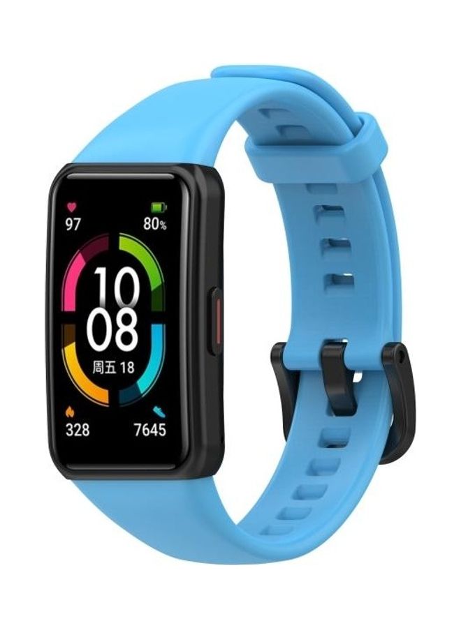 BGM For Huawei Honour Band 6 TPU Replacement Strap Watchband Sky Blue - Image 4