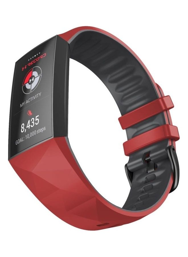 بي جي إم سوار بديل من السيليكون يناسب جميع الساعات لساعة فيتبيت تشارج 3/ 4 أحمر - Image 3