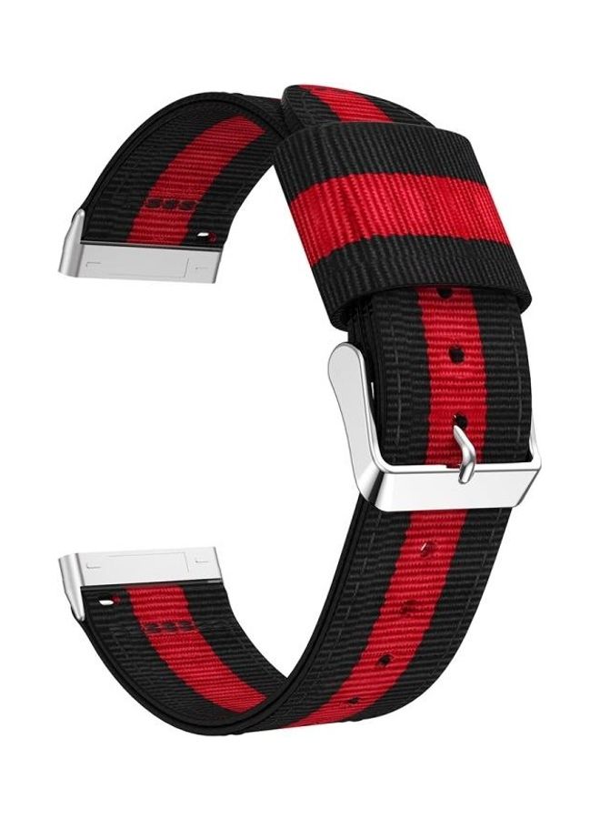 BGM Nylon Replacement Strap Watchband For Fitbit Versa 3 Red - Image 1