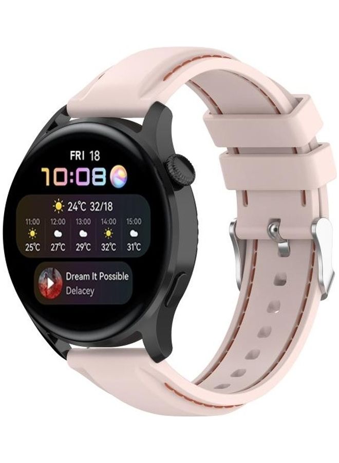 BGM Silicone Replacement Strap Watchband For Huawei Watch 3 / 3 Pro 22mm Pink - Image 4