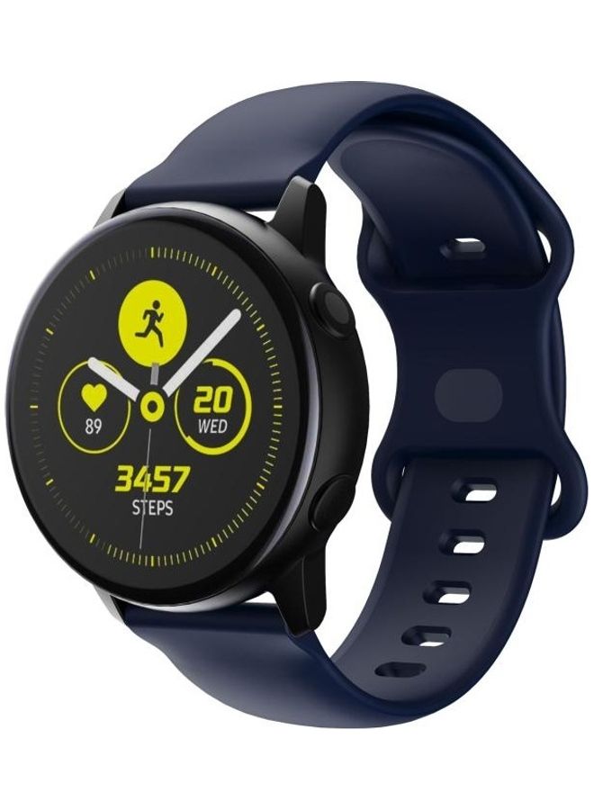 BGM Butterfly Buckle Silicone Replacement Strap Watchband 22mm For Samsung Galaxy Watch Active 3 45mm Blue - Image 3