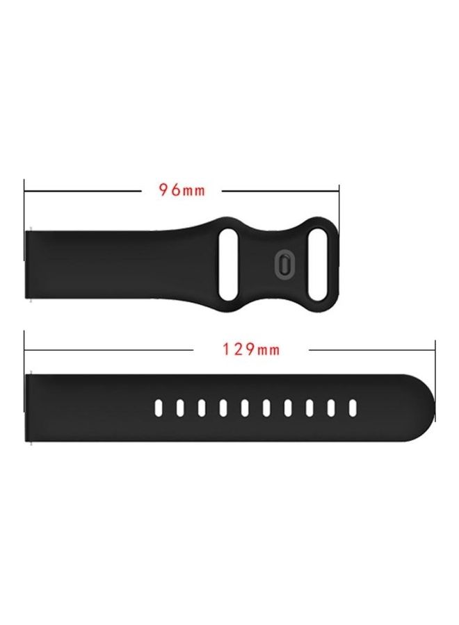 BGM Butterfly Buckle Silicone Replacement Strap Watchband 22mm For Samsung Galaxy Watch Active 3 45mm Blue - Image 5