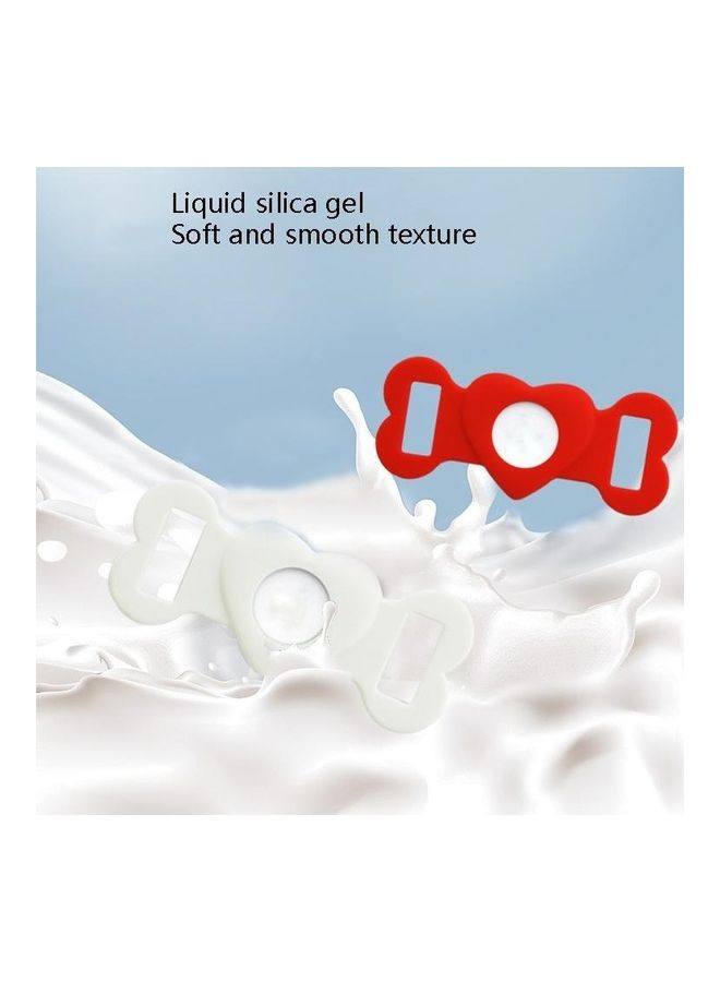 BGM 2-Piece Tracking Anti-Lost Device Silicone Protective Cover for AirTag Red - Image 4