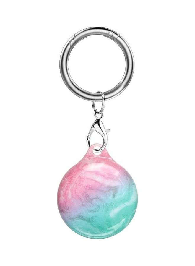 BGM - TPU Marble Pattern Shockproof Protective Cover Case with Keychain Hook Loop For Apple AirTag Multicolour - Image 1