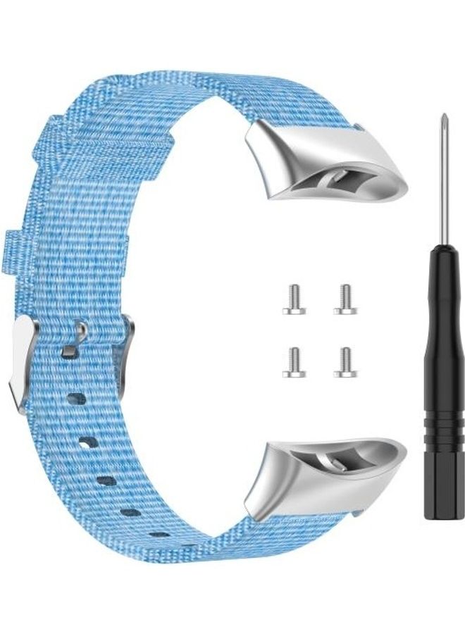 BGM For Garmin Forerunner 45  45S  Swim 2 Universal Canvas Replacement Wrist Strap Watchband Sky Blue - Image 1