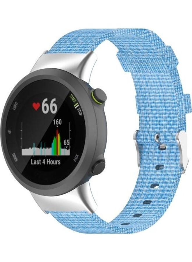 BGM For Garmin Forerunner 45  45S  Swim 2 Universal Canvas Replacement Wrist Strap Watchband Sky Blue - Image 5