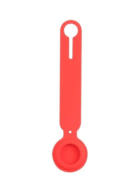 Shockproof Anti-Scratch Silicone Protective Case Cover with Hang Loop for Apple AirTag Red