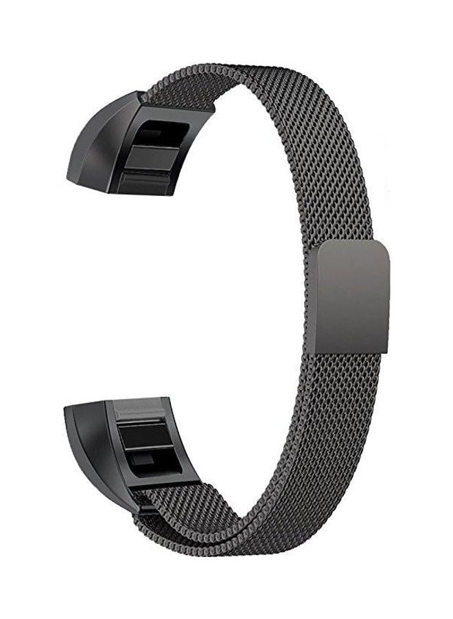 BGM Stainless Steel Magnet Wrist Strap for FITBIT Alta Black - Image 1