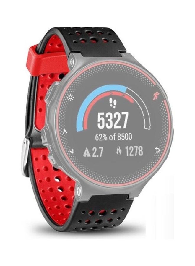 BGM Two Colour Replacement Strap Watchband For Garmin Forerunner 235 Black - Image 1