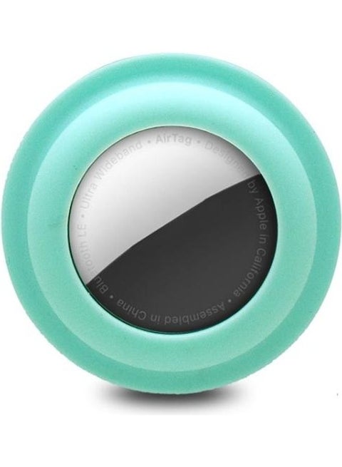 Adsorption Type Anti-Scratch Silicone Shockproof Protective Case Cover For Apple AirTag Mint Green