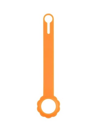 Shockproof Anti-Scratch Flower Shape Silicone Protective Case Cover with Hang Loop For Apple AirTag Orange - v1631123480/N50686201A_1
